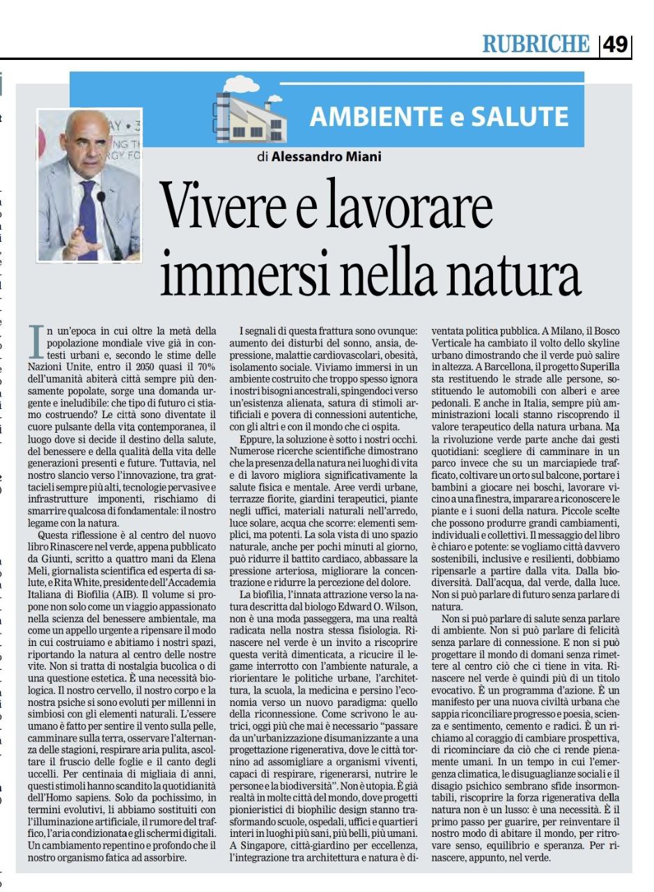 LA GAZZETTA DEL MEZZOGIORNO: Vivere e lavorare immersi nella natura